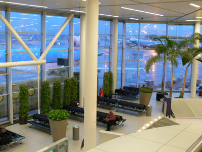 Vue de l'aeroport d'Amsterdam