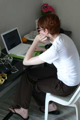 Ashley en plein travail